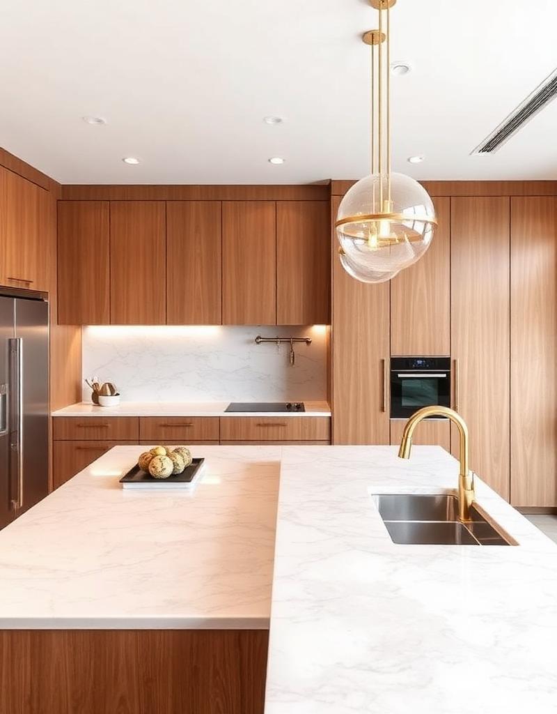 Walnut & Marble Kitchen